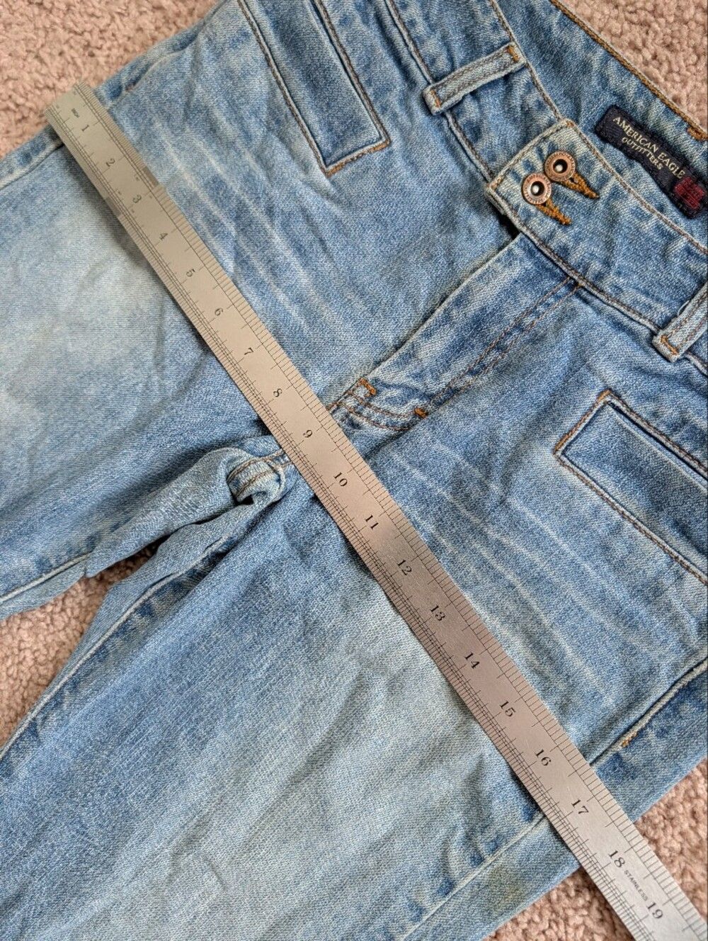 American Eagle Womens Medium Wash Vintage Y2k Low Rise Bootcut Jeans Size 6 - Picture 14 of 16